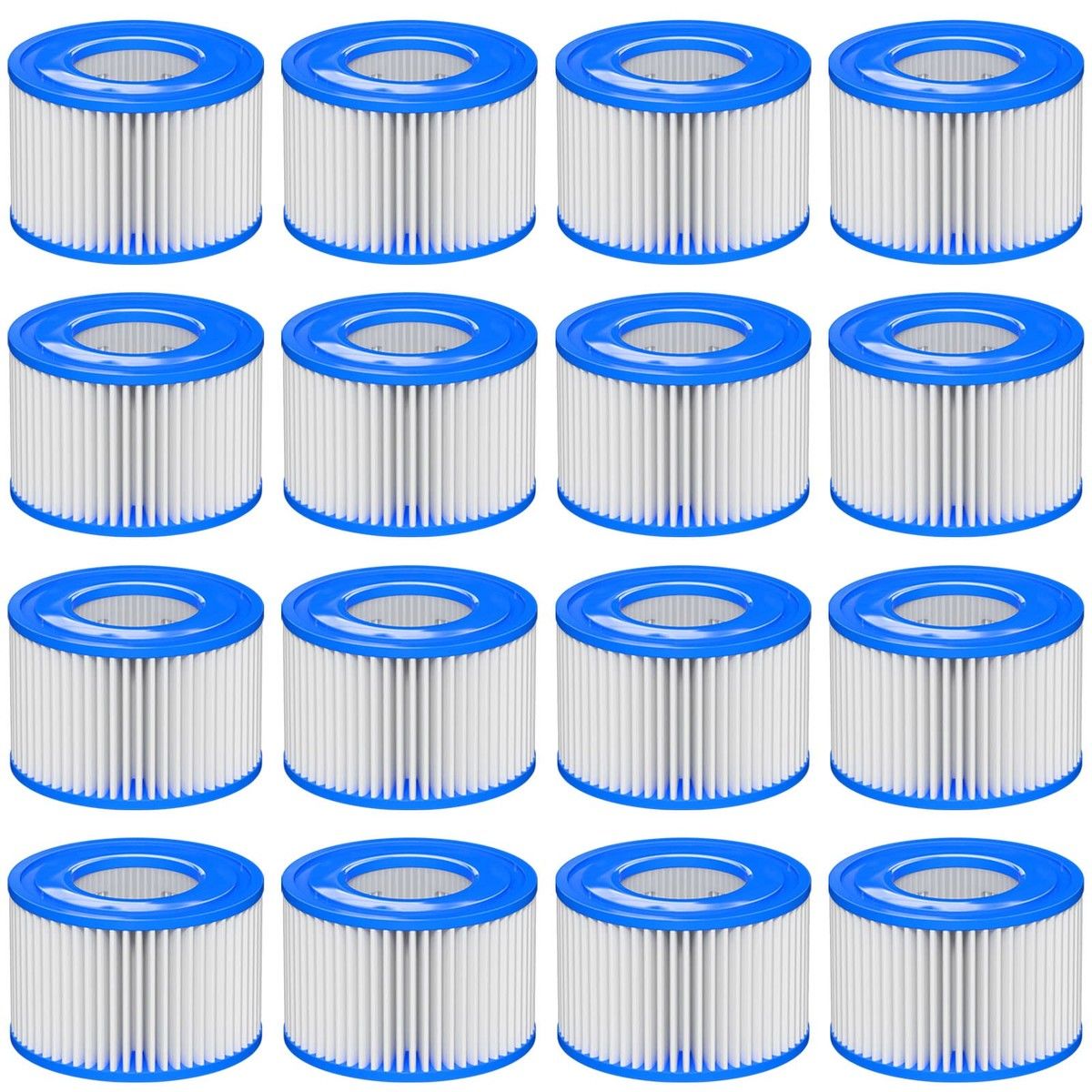 Type Ⅵ Hot Tub Spa Filter Replacement Compatible with Lay-Z-Spa,Coleman SaluSpa 90352E 58323,Inflatable Hot Tub,Swimming Pool Pump Filter Type Ⅵ Cartridge,16 Pack