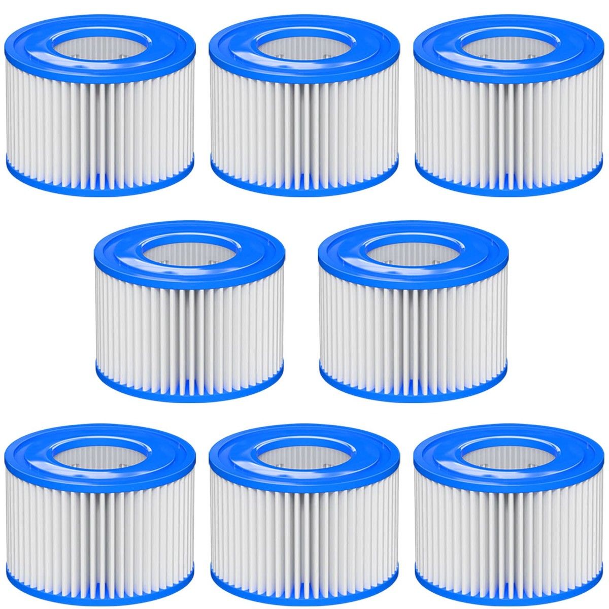 Type Ⅵ Hot Tub Spa Filter Replacement Compatible with Lay-Z-Spa,Coleman SaluSpa 90352E 58323,Inflatable Hot Tub,Swimming Pool Pump Filter Type Ⅵ Cartridge,8 Pack