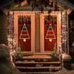 Christmas Decorations Lights LED Christmas Ladder Light Battery Power Christmas Outdoor Indoor Decor (Warm White)
