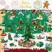 Advent Calendar 2024 Christmas Tree Building Set with LED Light, 24 Boxes 701 Pieces Christmas Countdown Calendar Building Blocks, 24 Day Surprise Advent Calendar Gifts for Adults Teens Kids