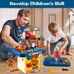 Kids Tool Bench Set with Electric Drill and Screw Toys 246Pcs Realistic Pretend Play Tool Set Learning Gift for Boys and Girls