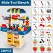 Kids Tool Bench Set with Electric Drill and Screw Toys 246Pcs Realistic Pretend Play Tool Set Learning Gift for Boys and Girls