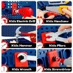 Kids Tool Bench Set with Electric Drill and Screw Toys 246Pcs Realistic Pretend Play Tool Set Learning Gift for Boys and Girls