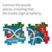 25Pcs Puzzle Racer Train Set Toys, Christmas Toy-Theme Puzzle Track Play Set with a Christmas Train