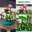 Insect Collection Dragonfly Building Set with Music Display Box Bouquet Set for Kids 8+ Office Home Decor DIY Blocks Toy