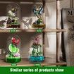 Insect Collection Dragonfly Building Set with Music Display Box Bouquet Set for Kids 8+ Office Home Decor DIY Blocks Toy