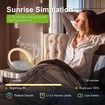 Bluetooth Speaker with Wireless Charger,Sunrise Simulation Wake Up Night Light for Bedroom Adjustable LED RGB Mode(Grey)