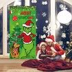 Grinch Merry Christmas Door Cover Decorations,  Backdrop Front Door Decor Porch Banner Sign for Indoor Outdoor Party Supplies
