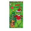 Grinch Merry Christmas Door Cover Decorations,  Backdrop Front Door Decor Porch Banner Sign for Indoor Outdoor Party Supplies