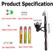 Retractable Fishing Rod Carbon Fiber, Portable Reel Telescopic Fishing Rod for Fishing Lovers