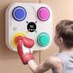 Music Boxing Machine, Adjustment No Punching Design RGB Light Rhythm Hitting Light Feedback, Electronic Fitness Boxing Machine For Kids (White)