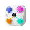 Music Boxing Machine, Adjustment No Punching Design RGB Light Rhythm Hitting Light Feedback, Electronic Fitness Boxing Machine For Kids (White)