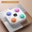 Music Boxing Machine, Adjustment No Punching Design RGB Light Rhythm Hitting Light Feedback, Electronic Fitness Boxing Machine For Kids (White)