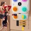 Music Boxing Machine, Adjustment No Punching Design RGB Light Rhythm Hitting Light Feedback, Electronic Fitness Boxing Machine For Kids (White)