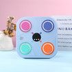 Music Boxing Machine, Adjustment No Punching Design RGB Light Rhythm Hitting Light Feedback, Electronic Fitness Boxing Machine For Kids (Blue)