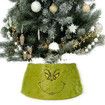 New Grinch Green Plush Monster Christmas Tree Skirt Themed Decoration for Holiday Season