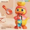 Green Bath Toys Set Rotatable Duck Waterwheel and Eyes Strong Sucker Water Scoop Fun Bath Time Accessories