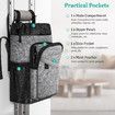 Crutch Accessories Bag,Water Resistant Storage Organizer Tote Bag with Drink Holder and Zipper Pouch for Crutches,Underarm Crutches Attachment