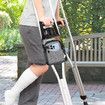 Crutch Accessories Bag,Water Resistant Storage Organizer Tote Bag with Drink Holder and Zipper Pouch for Crutches,Underarm Crutches Attachment