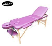 Genki Portable 3-Section Massage Table Chair Bed Foldable with Carry Bag - High Density Foam - Purple