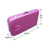 Genki Portable 3-Section Massage Table Chair Bed Foldable with Carry Bag - High Density Foam - Purple