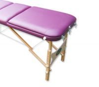 Genki Portable 3-Section Massage Table Chair Bed Foldable with Carry Bag - High Density Foam - Purple