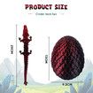 3D Printed Black Red Dragon in an egg Laser Printing Articulated Fidget Toy Flexible Home Office Desk Decor Easter Christmas Birthday Gift Childrens