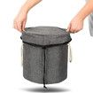 Toy Storage Organizer and Play Mat Basket for Building Bricks Collapsible Storage Box for Kids Nonwoven Fabric Organizer Cube Bin (Grey)