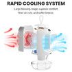 Portable Evaporative Air Cooler Fan, 3 Speed Mini Air Conditioner, Rechargeable with Night Light,for Office, Bedroom (White)