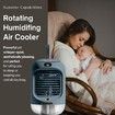Portable Evaporative Air Cooler Fan, 3 Speed Mini Air Conditioner, Rechargeable with Night Light,for Office, Bedroom (Green)