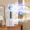 Tower Fan, Bladeless Desk Fan with 6 Speeds, Quiet Cooling, USB Plug-in Compact and Portable, Ideal for Bedroom, Home Office (White)