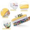 Plastic Storage Organizer for Lego Box Kids Child Toy Stackable Containers with Lids Bins 3 Layers Adjustable Compartments Building Blocks Chest Case (Yellow)