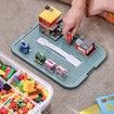 Plastic Storage Organizer for Lego Box Kids Child Toy Stackable Containers with Lids Bins 1 Layers Adjustable Compartments Building Blocks Chest Case (Blue)