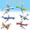 Toy Airplane 6 Pack,Diecast Airplane Toy for Boys Age 3+,Alloy Planes Model Glider Planes Airlines Plane Toys