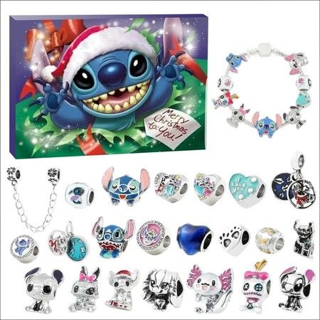 Advent Calendar Kids Christmas 24 Days Bracelet Cartoon Beads Unique Countdown Gift Teens