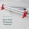 Wrapping Paper Clamps, 2 Gift Wrapping Paper Holder Clamps with Integrated Tape Dispensers, Simple Gift Wrap Table Clamps, Wrapping Paper Holder Clips and Tape Dispensers