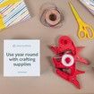 Wrapping Paper Clamps, 2 Gift Wrapping Paper Holder Clamps with Integrated Tape Dispensers, Simple Gift Wrap Table Clamps, Wrapping Paper Holder Clips and Tape Dispensers