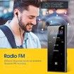 64GB Mp3 Player Bluetooth 5.0, Oilsky Portable Digital Lossless Music Player with FM Radio, Built-in Speaker, Touch Button, Voice Recorder, Lightweight for Sports, Up to 128GB