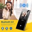 64GB Mp3 Player Bluetooth 5.0, Oilsky Portable Digital Lossless Music Player with FM Radio, Built-in Speaker, Touch Button, Voice Recorder, Lightweight for Sports, Up to 128GB
