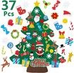 37 PCS DIY Christmas Tree Wall Decoration Set Detachable Ornaments for Kids Holiday Party Essentials Christmas Gift