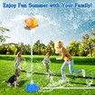 Kids Water Spray Sprinklers Helicopter Set Outdoor Summer Toys Backyard Garden Airplane Launcher Games for Kids Ages 3+(Orange)