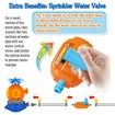 Kids Water Spray Sprinklers Helicopter Set Outdoor Summer Toys Backyard Garden Airplane Launcher Games for Kids Ages 3+(Orange)