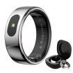 Smart Ring Tracker for Women & Men, Fitness Ring with Sleep & Motion Tracking, Touch Control,Compatible with iOS & Android (Silver,7#)