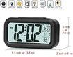 Digital Smart Alarm Clock with Automatic Sensor,Date & Temperature, Alarm Clocks, Alarm Clock for Students, Alarm Clock for Home, Alarm Clock for Bedroom- (Black)