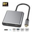 USB-C to Dual HDMI Adapter Connects USB-C device to 2 external HDMI displays Expands your workspace for multitasking & presentations