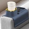 Couch Armrest Cup Holder: Portable Drink Tray for Blue Couches and Sofas