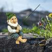 Funny Mini Gnome Fishing Statue: Creative Garden Ornament Featuring a Dwarf Elf Figurine