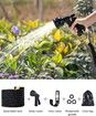 Expandable 100ft Garden Hose with Multi-Function Nozzle, Leak-Proof Nano Rubber Latex Construction, and Durable Brass Connectors