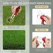 2-in-1 Golf Repair Tool: Durable, Foldable Stainless Steel Divot Tool with Ball Marker, Keeps the Golf Course Looking Great(Red)