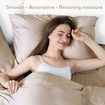 100% Mulberry Silk Pillowcase Bed Pillow for Hair,Skin,and a Restful Night's Sleep,Standard Size,51 x 66cm,Taupe